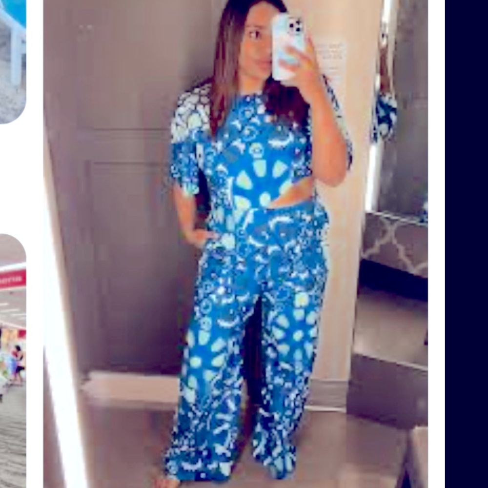 2/$30 Rhode blue jumpsuits floral for target size XXL